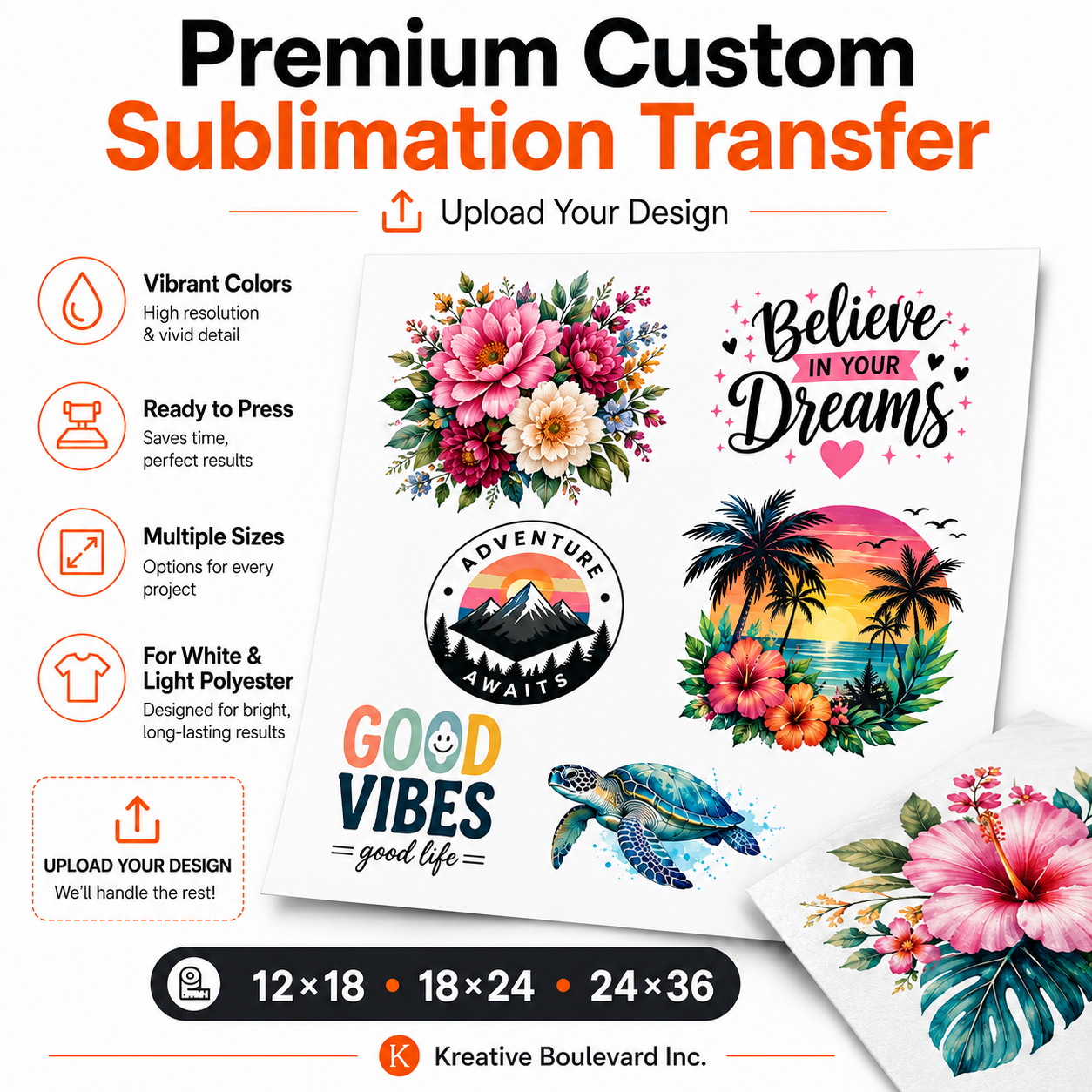 Custom Sublimation Transfers | Upload Your Design