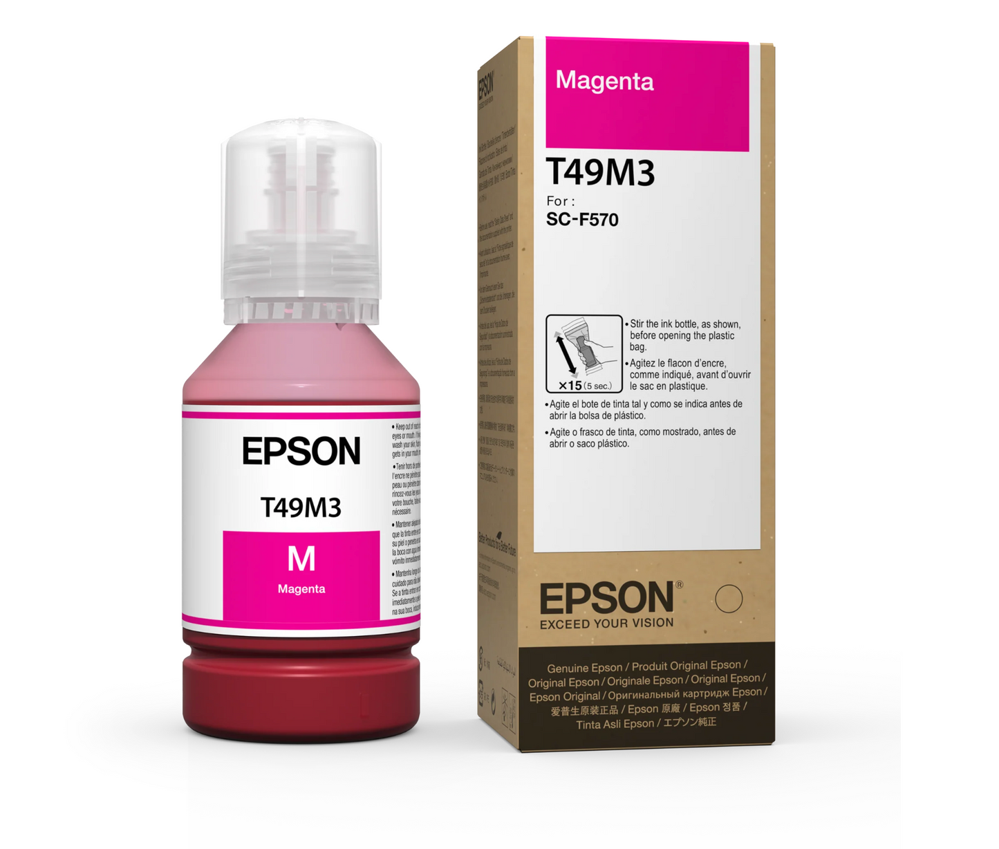 Yellow, Black, Magenta,Cyan, Epson Dye-Sublimation Ink for F170 and F570 printer -4x 140mL