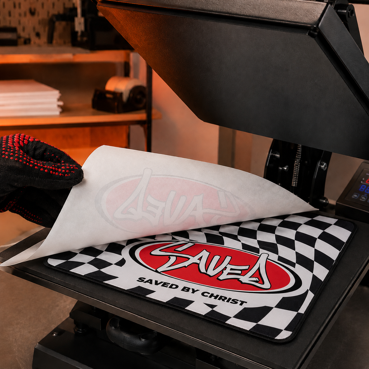 Saved by Christ Christian Mouse Pad
