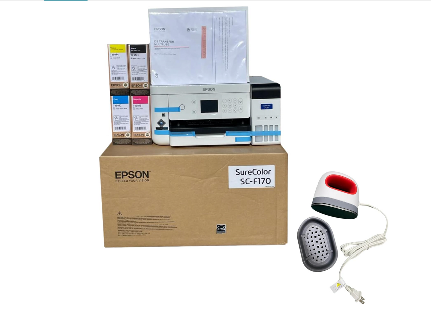 Sublimation Kit with Epson F170 with  Heat Press 16x24' with 24/7 live support and training