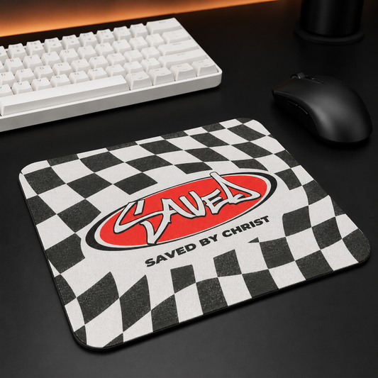 Saved by Christ Christian Mouse Pad
